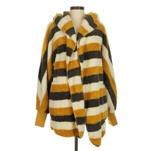 Hem & Thread One Size Long Sleeve Striped Open Front Cardigan NWT 15135BU
